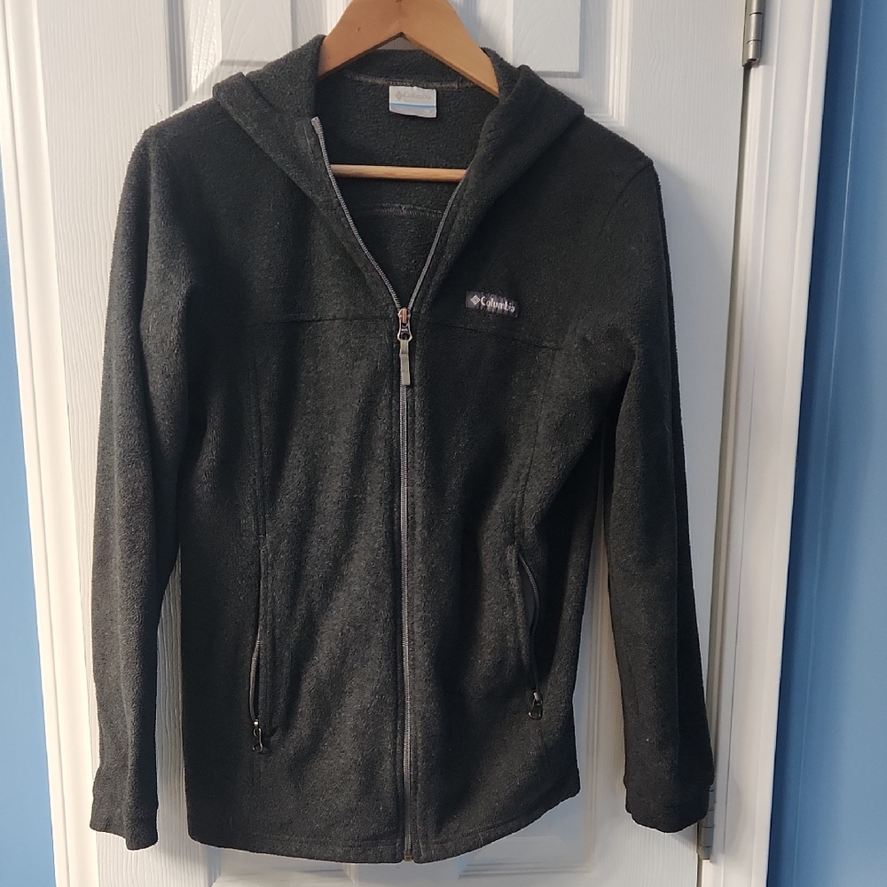 Columbia Gray Full-Zip Fleece Hoodie